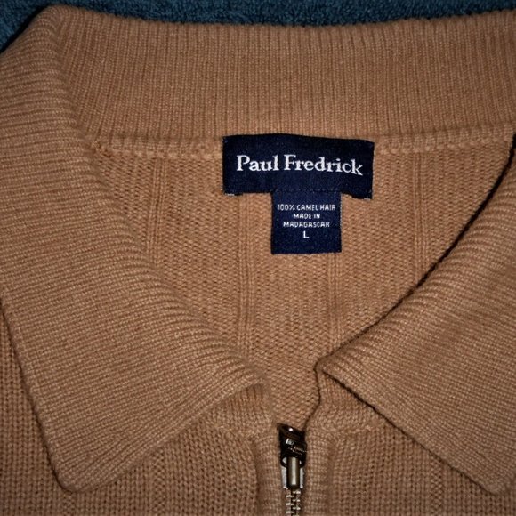 Paul Fredricks ... Full Zip ... Camel Hair Sweater - Picture 2 of 4